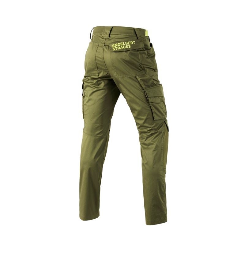 Pantalons de travail: Pantalon à taille élastique e.s.trail + vert genévrier/vert citron 4