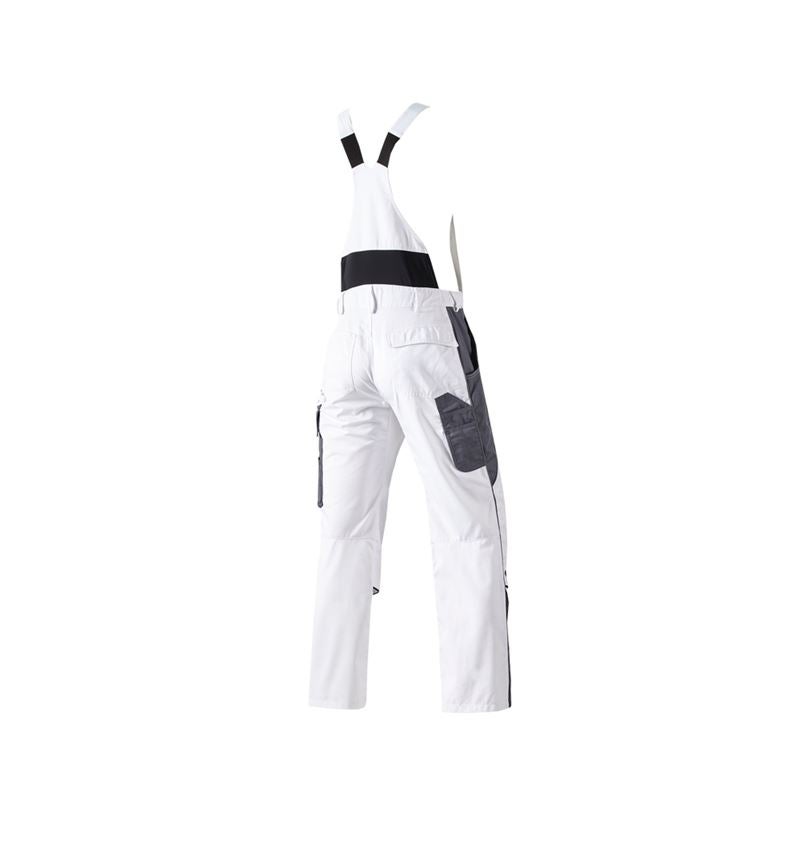 Pantalons de travail: Salopette e.s.active + blanc/gris 3