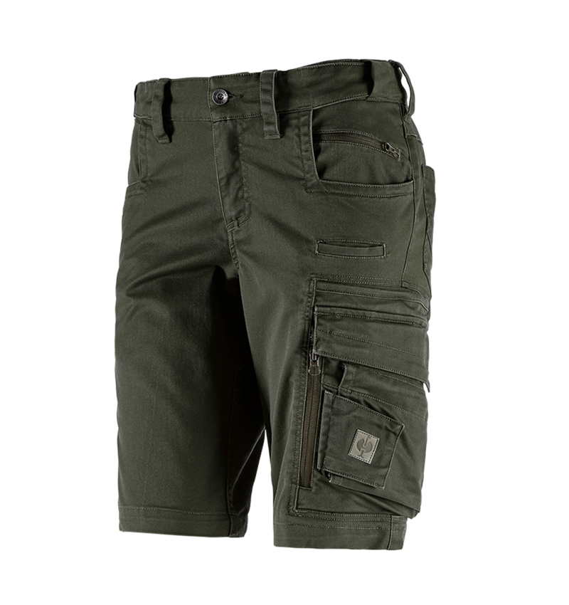 Pantalons de travail: Short e.s.motion ten, femmes + vert camouflage 2