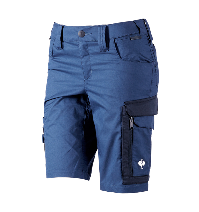 Pantalons de travail: Short e.s.concrete light, femmes + bleu alcalin/bleu profond 2