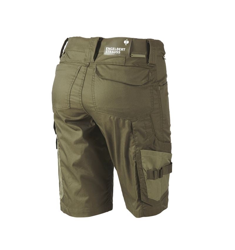 Pantalons de travail: Short e.s.concrete light, femmes + vert boue/vert stipa 3