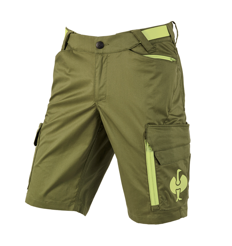 Pantalons de travail: Short e.s.trail + vert genévrier/vert citron 2