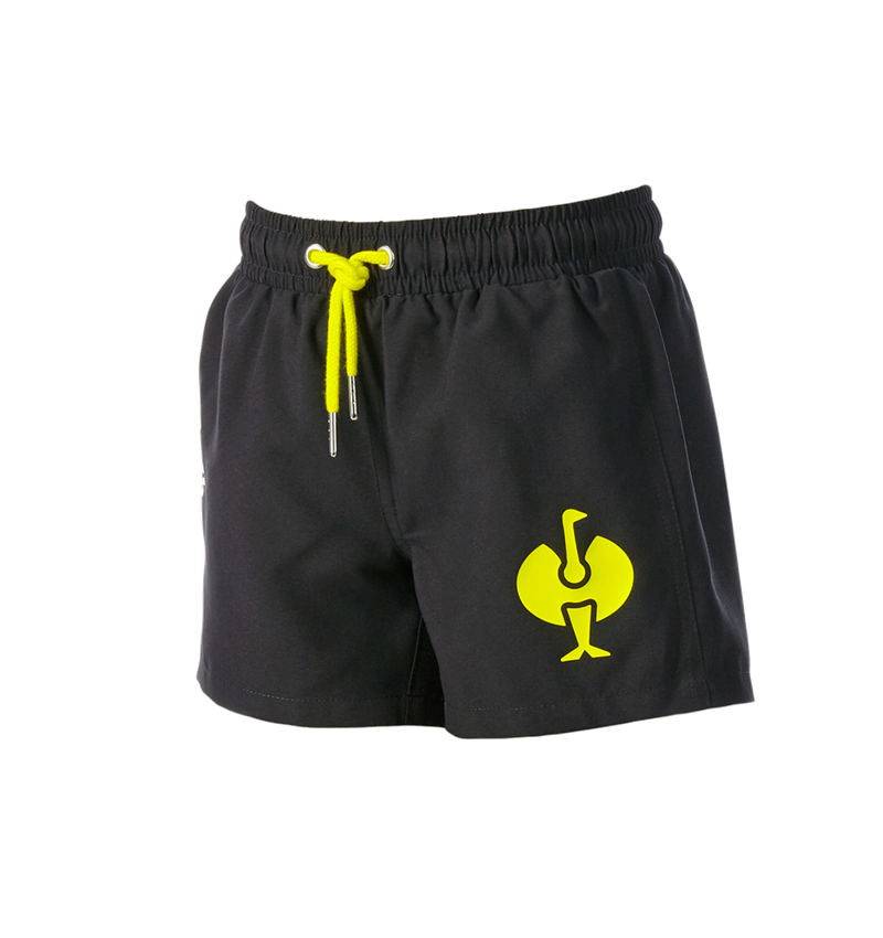 Shorts: Short de bain e.s.trail, enfants + noir/jaune acide 3