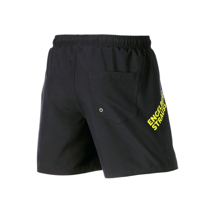 Pantalons de travail: Short de bain e.s.trail + noir/jaune acide 5