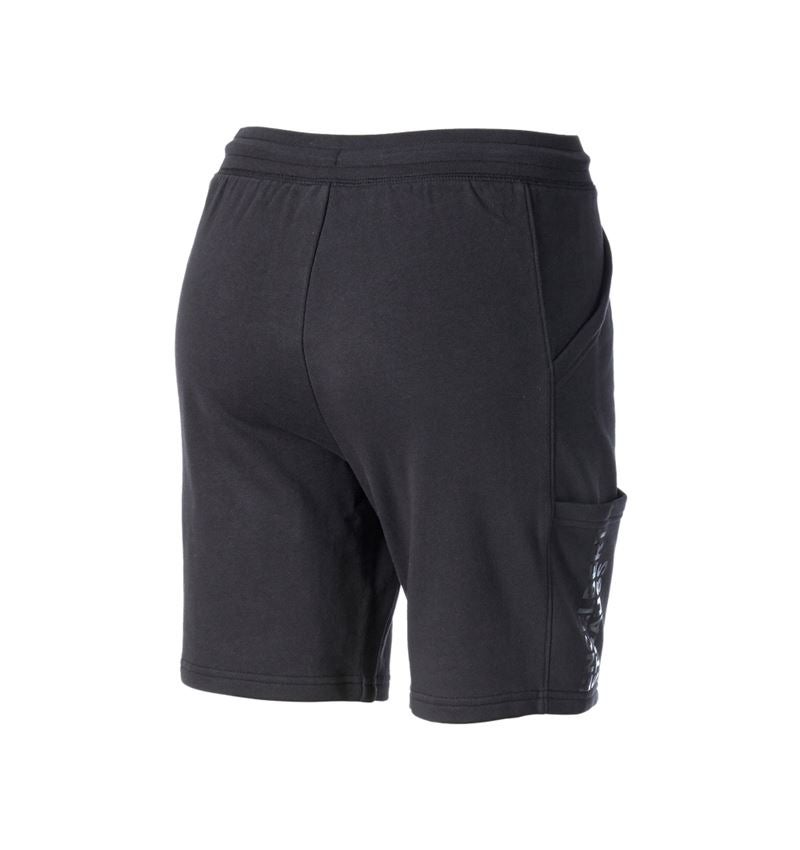 Pantalons de travail: Sweat short light e.s.trail, femmes + noir 5