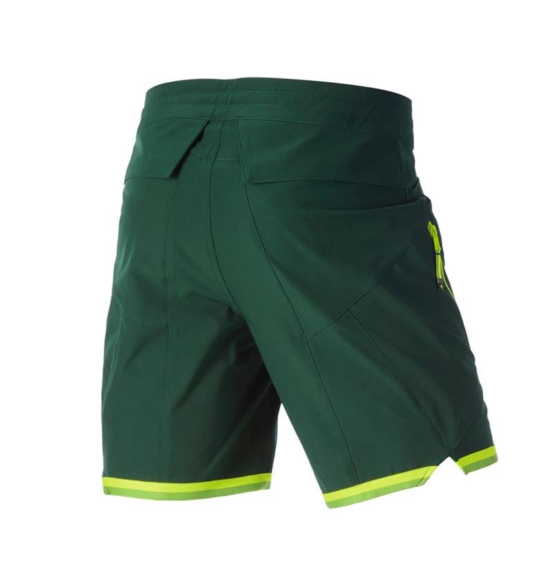 Pantalons de travail: Short e.s.ambition + vert/jaune fluo 7