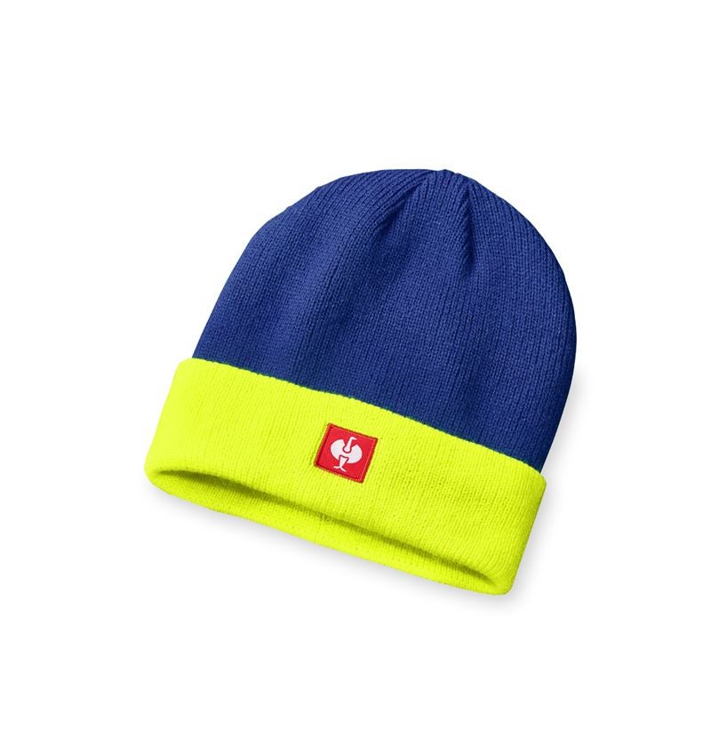 Accessoires: Bonnet tricoté e.s.motion 24/7 + bleu royal/jaune fluo