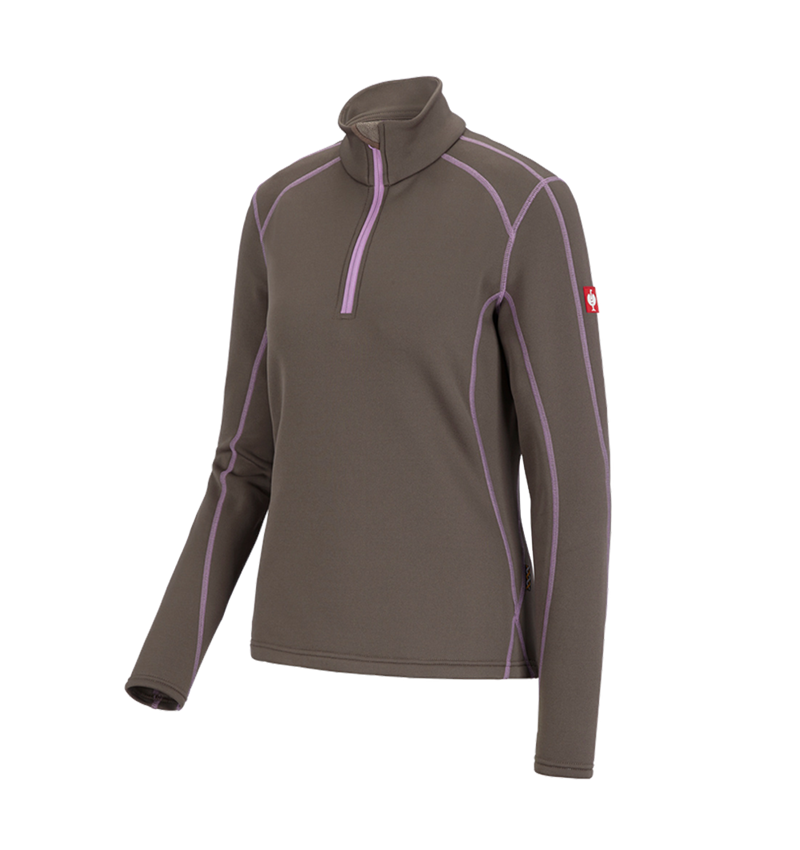 Shirts & Co.: Funkt.-Troyer thermo stretch e.s.motion 2020, Da. + stein/lavendel 2