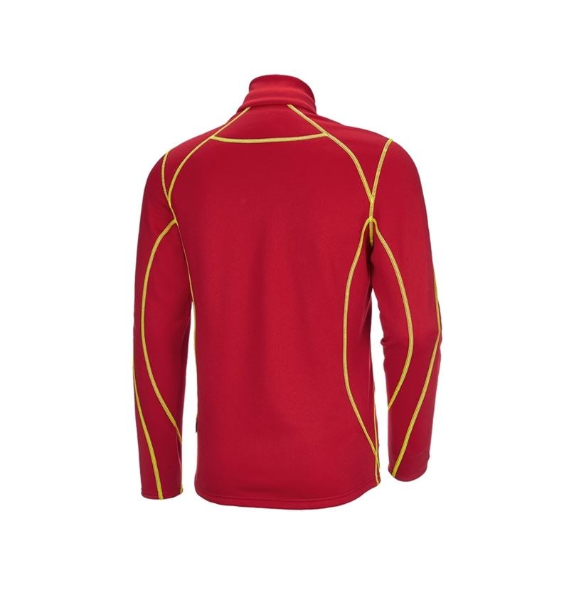 Froid: Pull de fonct. thermo stretch e.s.motion 2020 + rouge vif/jaune fluo 3