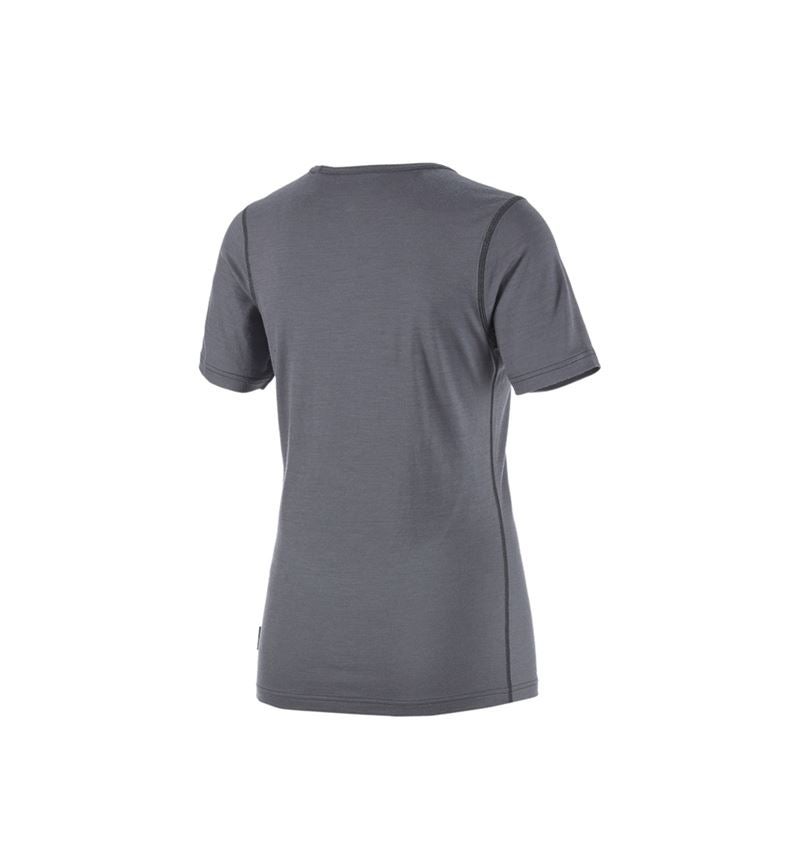 Vêtements thermiques: e.s. T-Shirt Merino, femmes + ciment/graphite 3