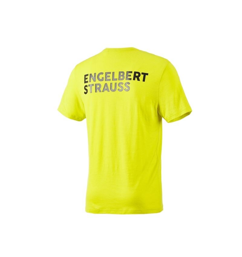 Shirts & Co.: T-Shirt Merino e.s.trail + acidgelb/schwarz 3