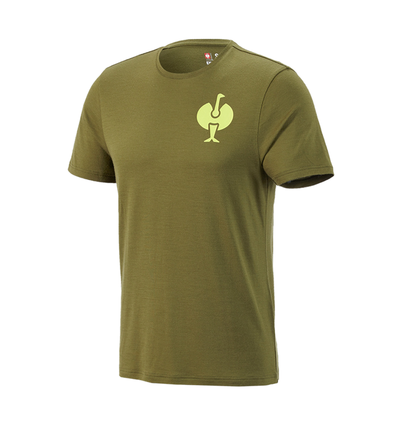 Hauts: T-Shirt Merino e.s.trail + vert genévrier/vert citron 3