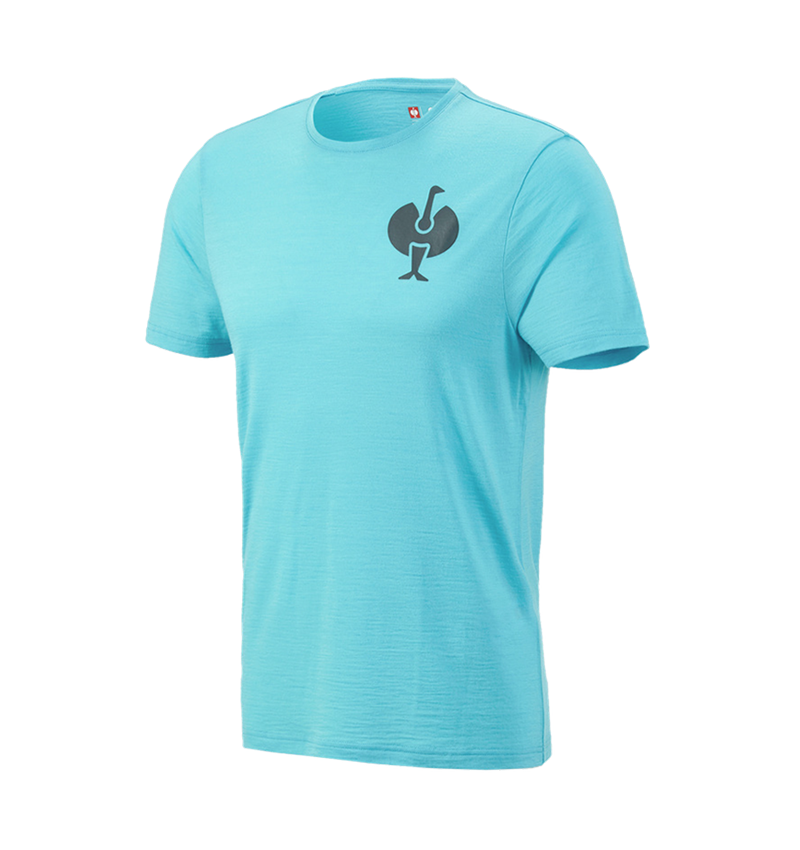 Hauts: T-Shirt Merino e.s.trail + lapis turquoise/anthracite 4