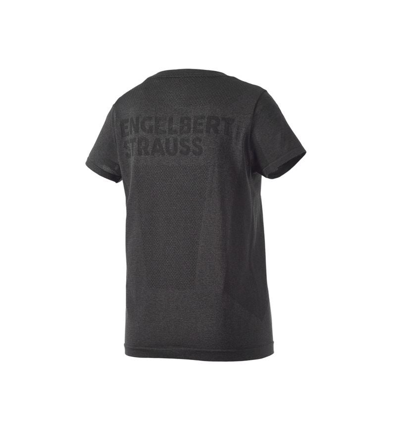 Hauts: T-Shirt seamless e.s.trail, femmes + noir mélange 3
