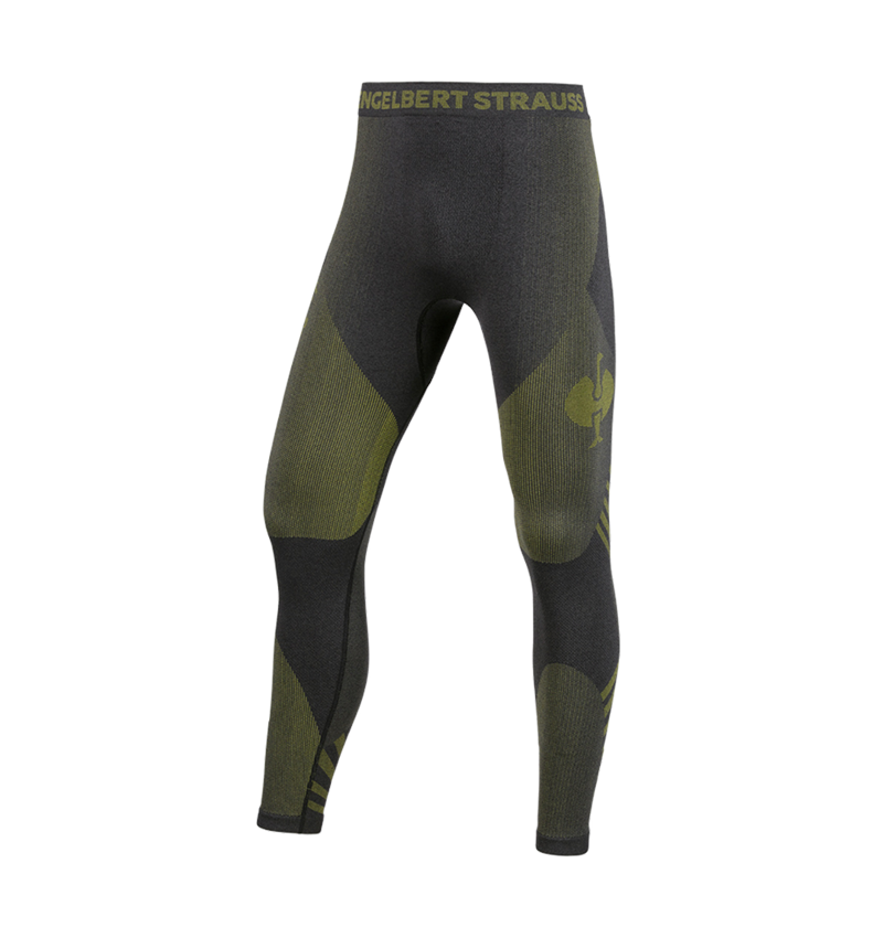 Sous-vêtements | Vêtements thermiques: Fonction-Long Pants e.s.trail seamless-warm + noir/jaune acide 3