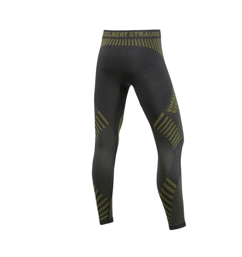 Sous-vêtements | Vêtements thermiques: Fonction-Long Pants e.s.trail seamless-warm + noir/jaune acide 4