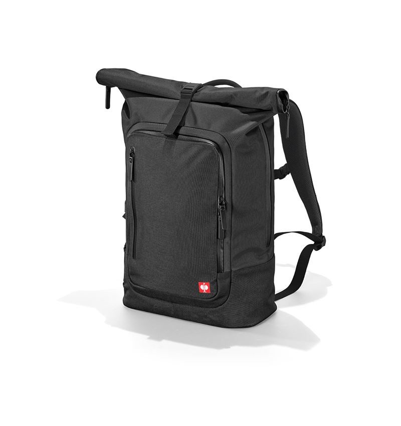 Bekleidung: Rolltop-Rucksack e.s.work&travel + schwarz