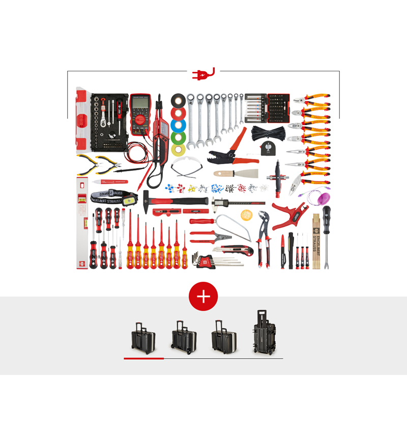 Werkzeuge: Werkzeug-Set Elektro Meister pro + Werkzeugtrolley