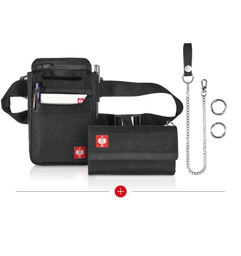 Accessoires: SET: e.s. Kellnertasche + Kellnergeldbörse base + schwarz