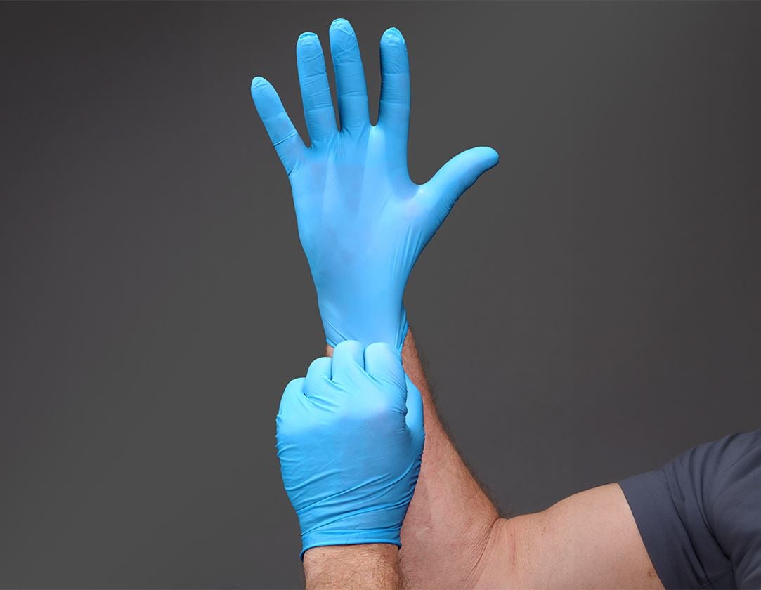 Gants à usage unique: Gants en nitrile à usage unique Basic, sans poudre + bleu