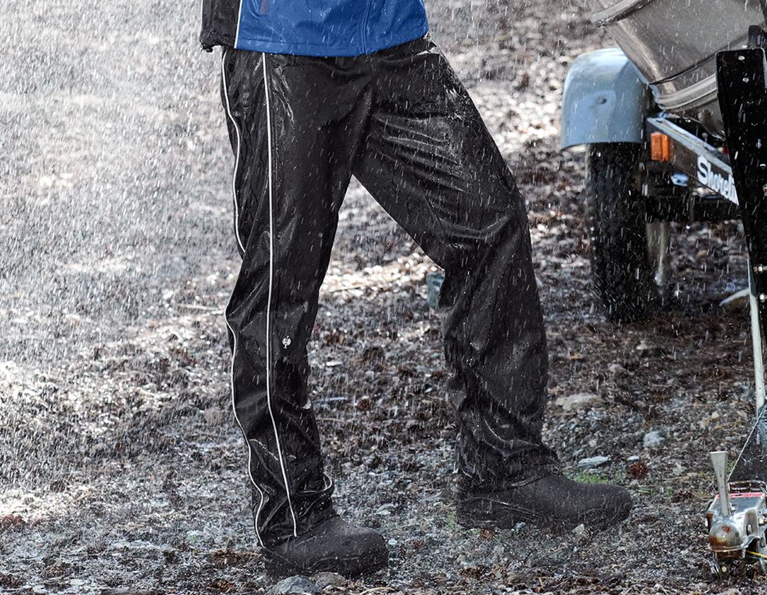 Pantalons de travail: Pantalon de pluie flexactive + noir