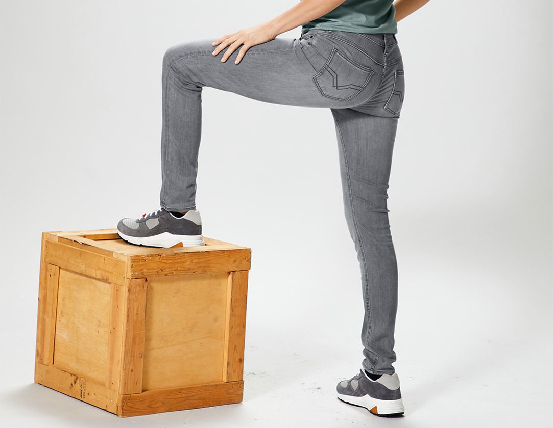 Hosen: e.s. 5-Pocket-Stretch-Jeans, Damen + graphitewashed 1