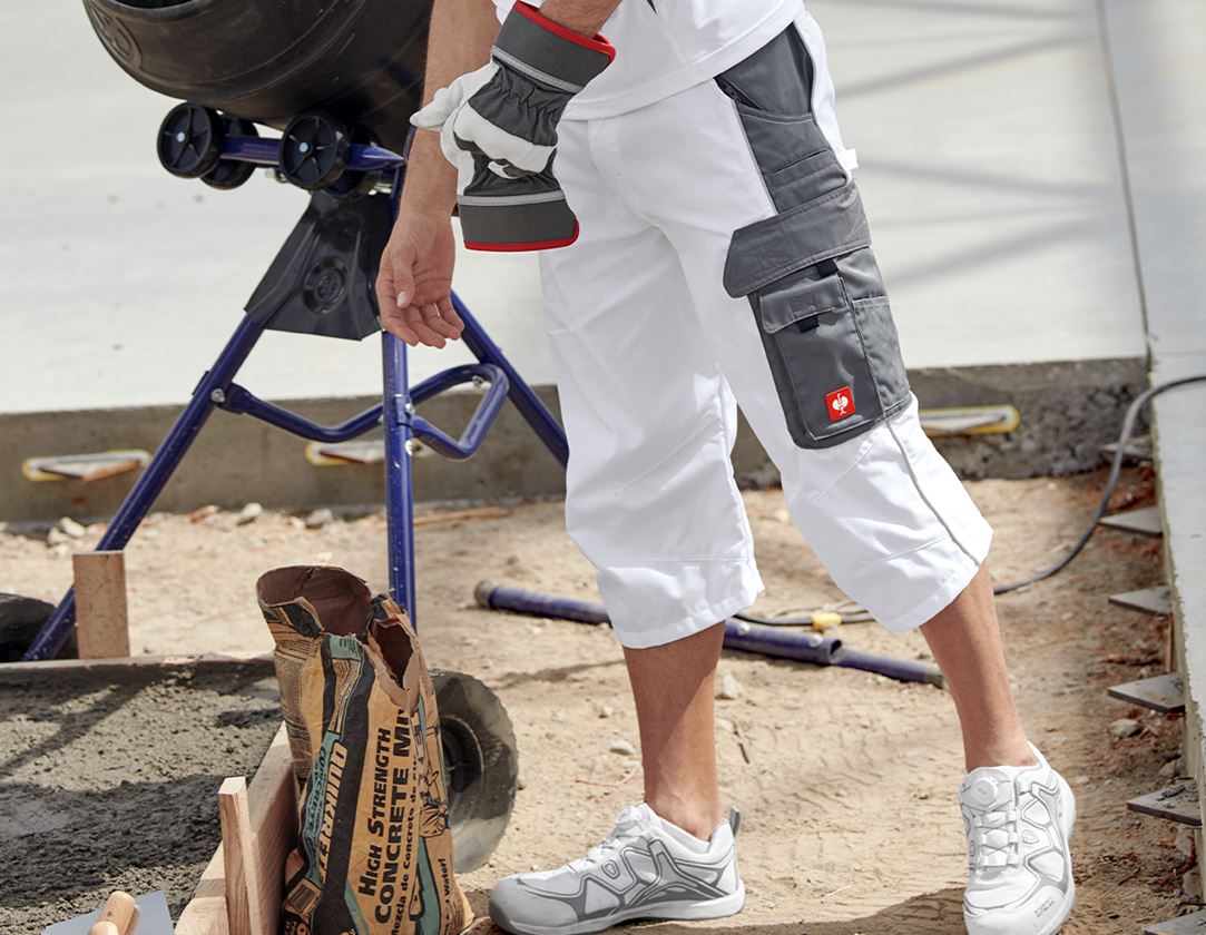 Pantalons de travail: Corsaire e.s.active + blanc/gris 1