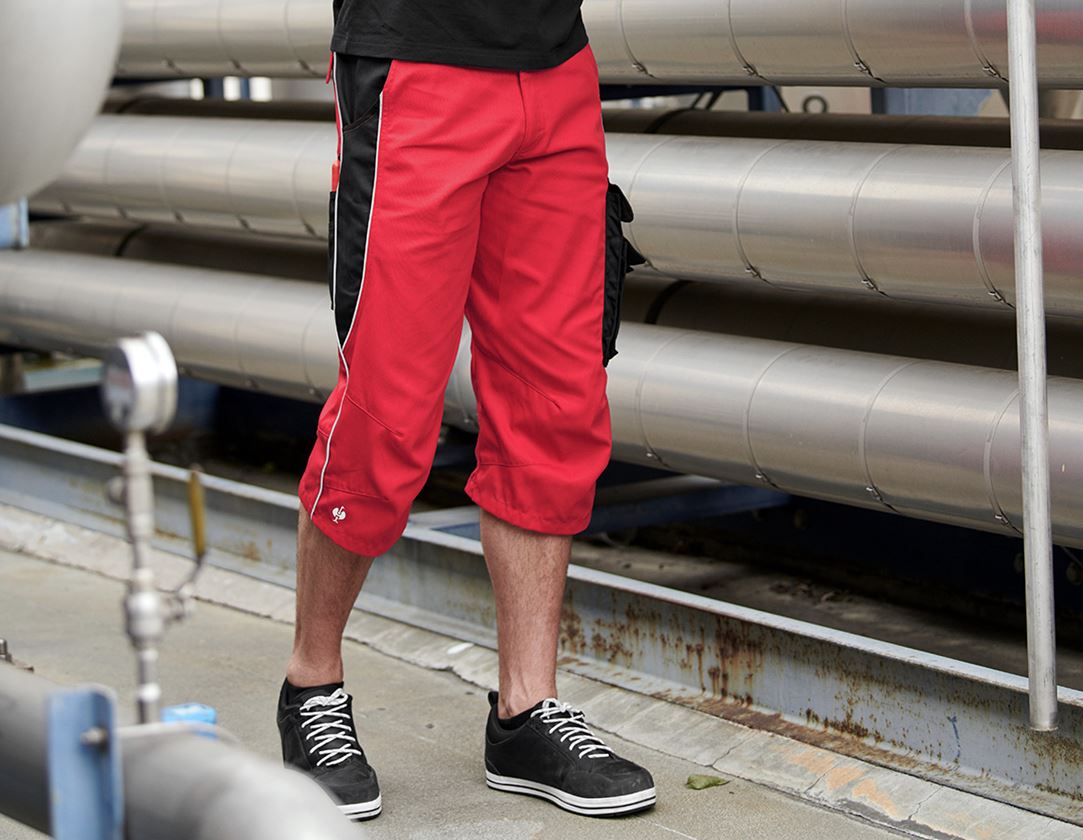 Pantalons de travail: Corsaire e.s.active + rouge/noir