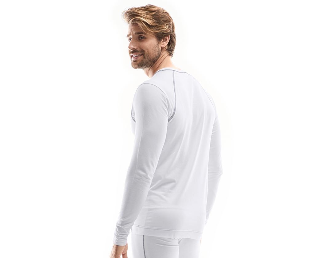 Sous-vêtements | Vêtements thermiques: e.s. Haut à manches longues en coton élastique + blanc 1