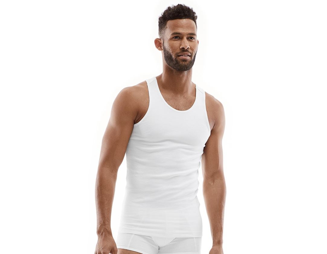 Sous-vêtements | Vêtements thermiques: e.s. Cotton rib t-shirt + blanc