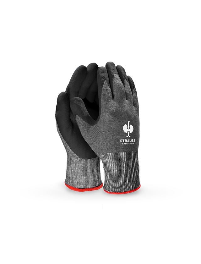 Beschichtet: e.s. Nitril-Handschuhe evertouch allseasons + schwarz/grau