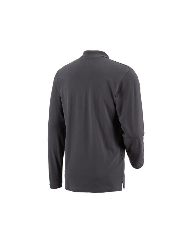 Shirts & Co.: e.s. Longsleeve-Polo cotton Pocket + anthrazit 3
