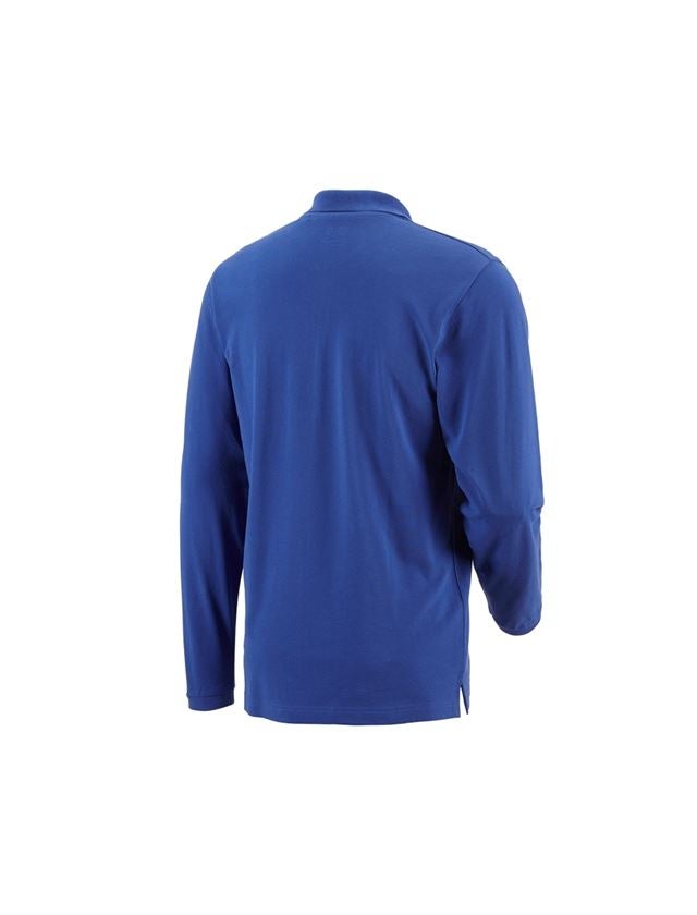 Shirts & Co.: e.s. Longsleeve-Polo cotton Pocket + kornblau 1