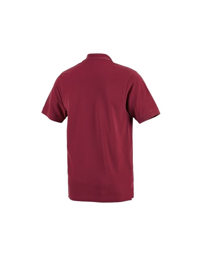 Shirts & Co.: e.s. Polo-Shirt cotton Pocket + bordeaux 1