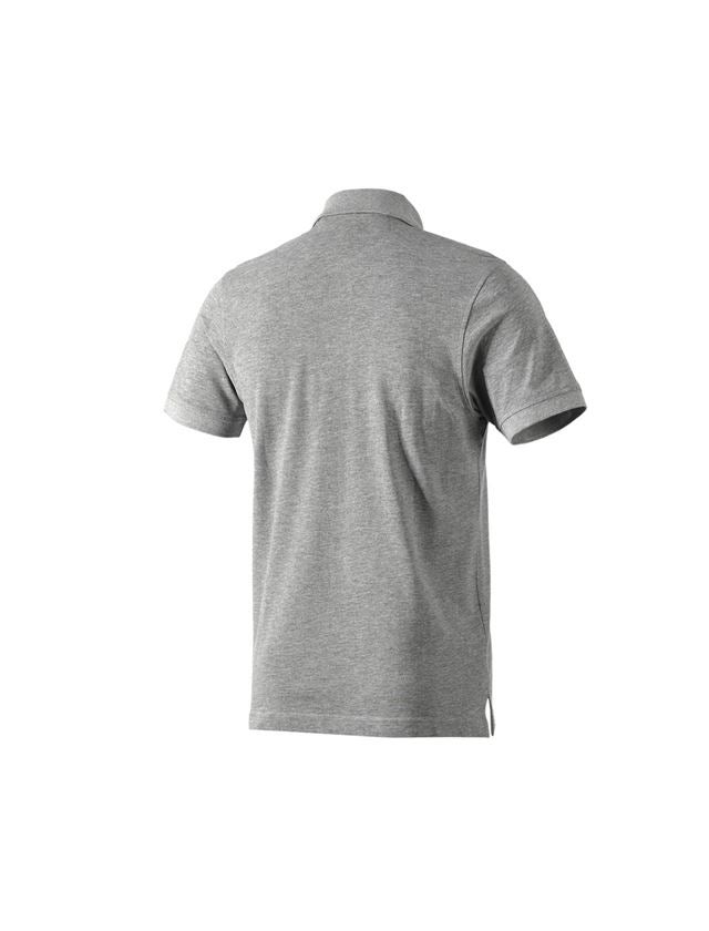 Shirts & Co.: e.s. Polo-Shirt cotton Pocket + graumeliert 1