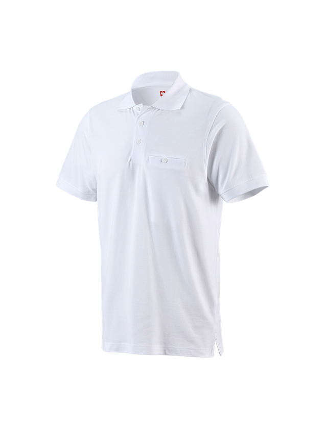 Shirts & Co.: e.s. Polo-Shirt cotton Pocket + weiß 2