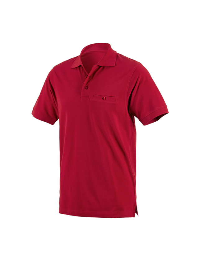 Schreiner / Tischler: e.s. Polo-Shirt cotton Pocket + rot
