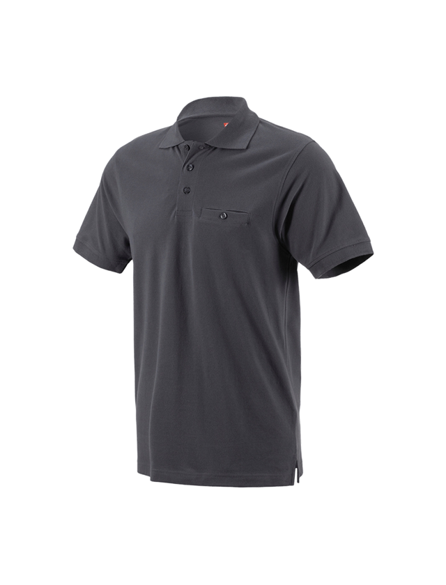 Shirts & Co.: e.s. Polo-Shirt cotton Pocket + anthrazit 2
