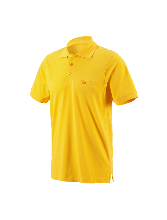 Shirts & Co.: e.s. Polo-Shirt cotton Pocket + gelb