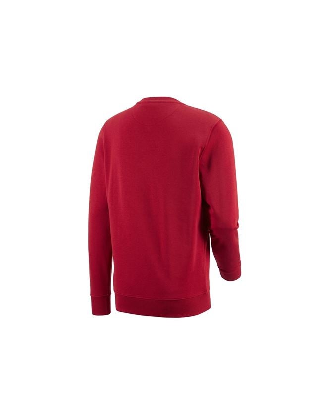 Hauts: e.s. Sweatshirt poly cotton + rouge 1
