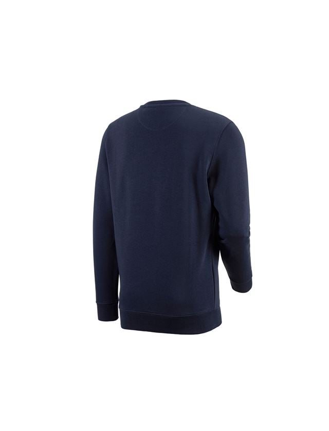 Hauts: e.s. Sweatshirt poly cotton + bleu foncé 3