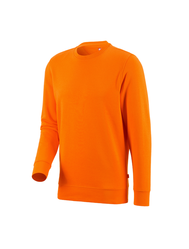 Hauts: e.s. Sweatshirt poly cotton + orange
