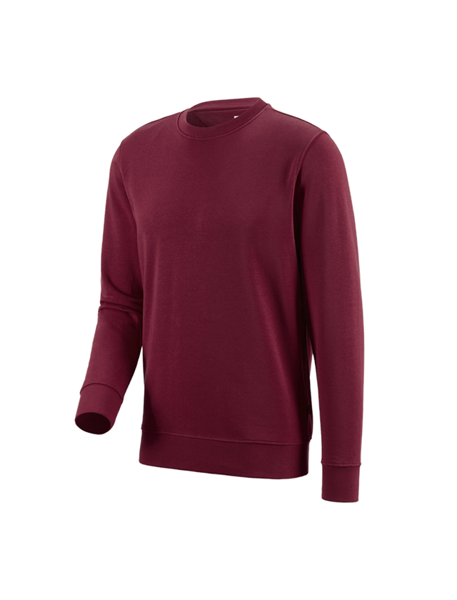 Menuisiers: e.s. Sweatshirt poly cotton + bordeaux