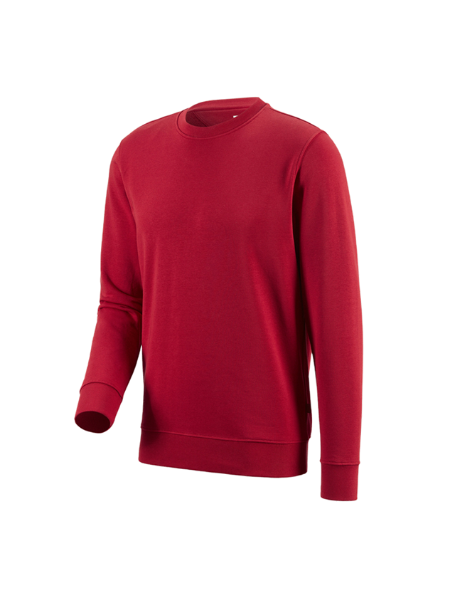 Installateurs / Plombier: e.s. Sweatshirt poly cotton + rouge