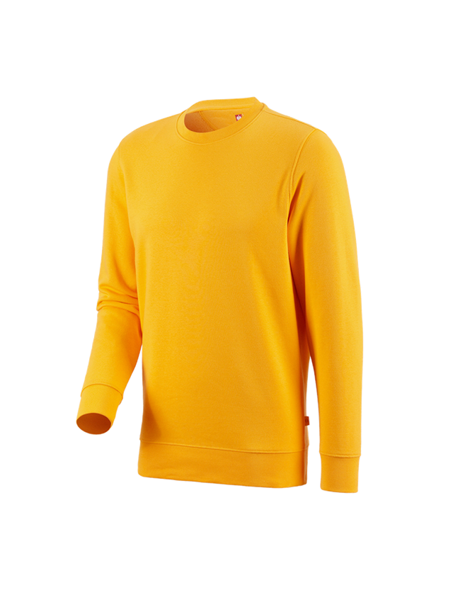 Menuisiers: e.s. Sweatshirt poly cotton + jaune