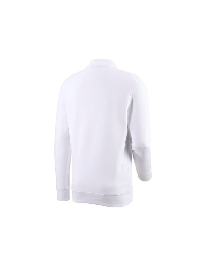Hauts: e.s. Sweatshirt poly cotton Pocket + blanc 1