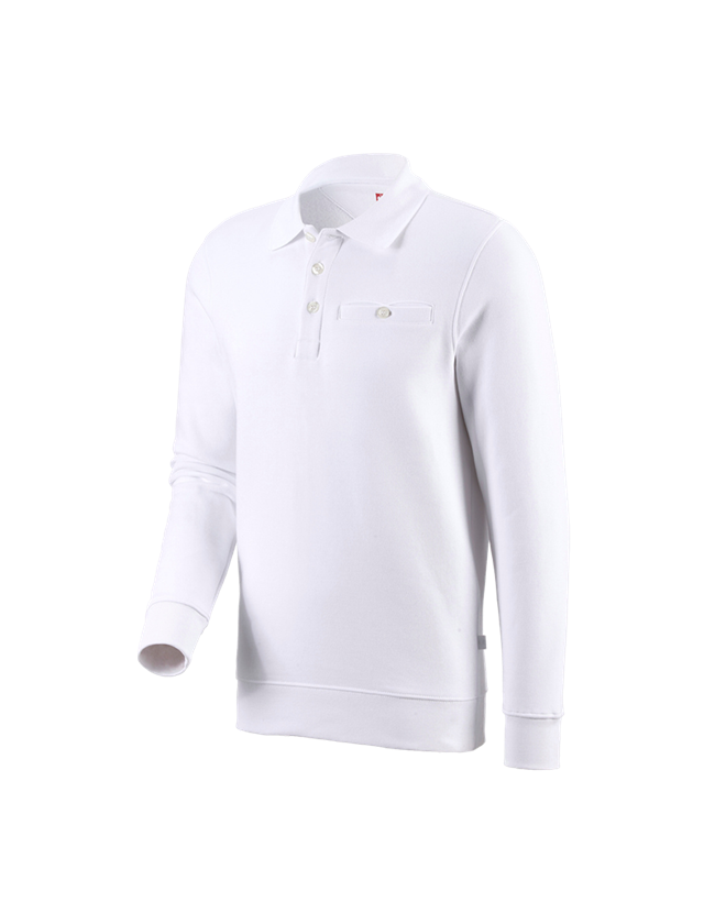 Thèmes: e.s. Sweatshirt poly cotton Pocket + blanc