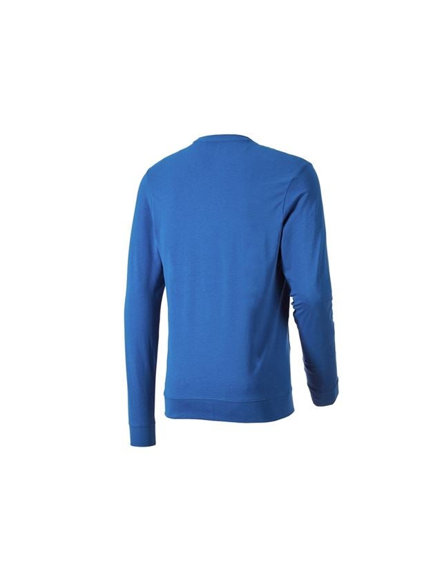 Shirts & Co.: e.s. Longsleeve cotton stretch + enzianblau 1