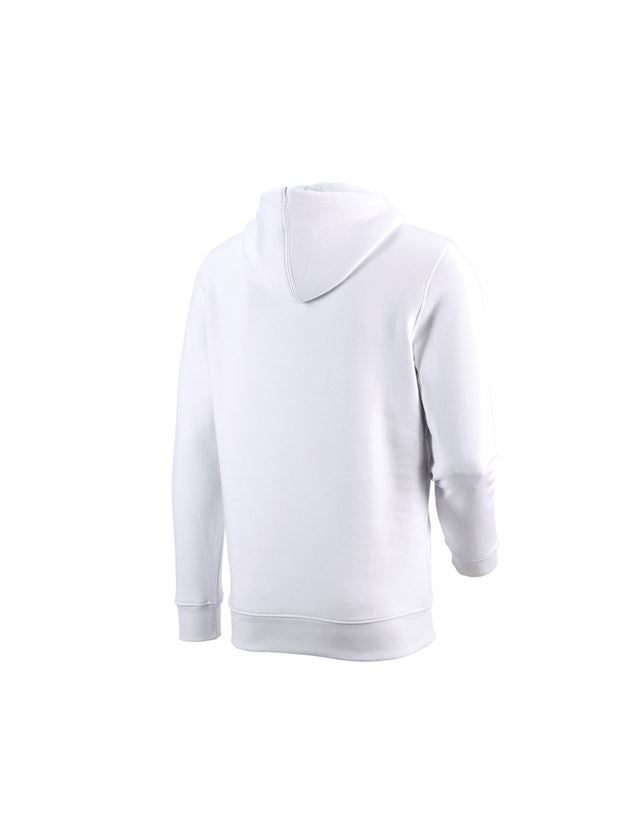 Hauts: e.s. Sweatshirt à capuche poly cotton + blanc 2