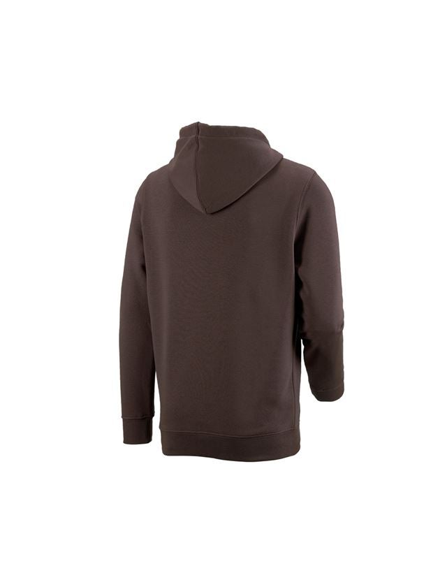 Menuisiers: e.s. Sweatshirt à capuche poly cotton + marron 1